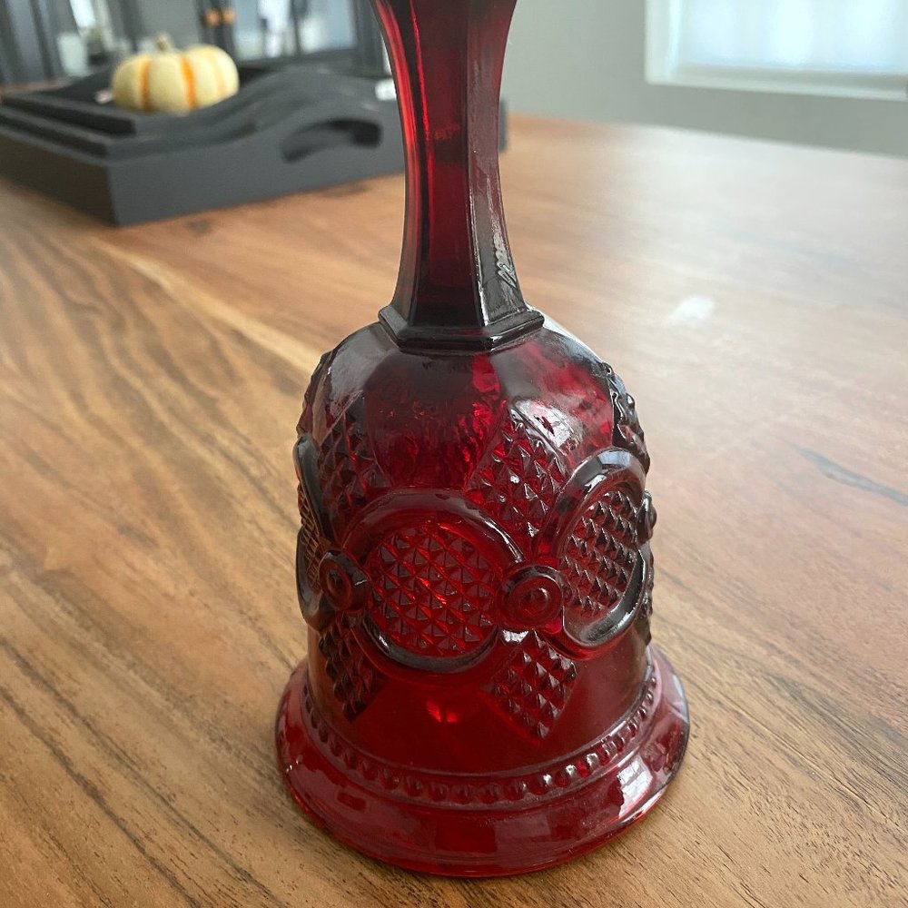 Avon Cape Cod Hostess Bell Ruby Glass
